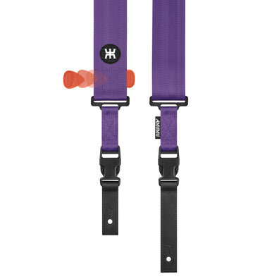 AMUMU SNAPLOCK Purple Guitar Strap ā Quick-Release, Heavy-Duty & Ultra Comfortable